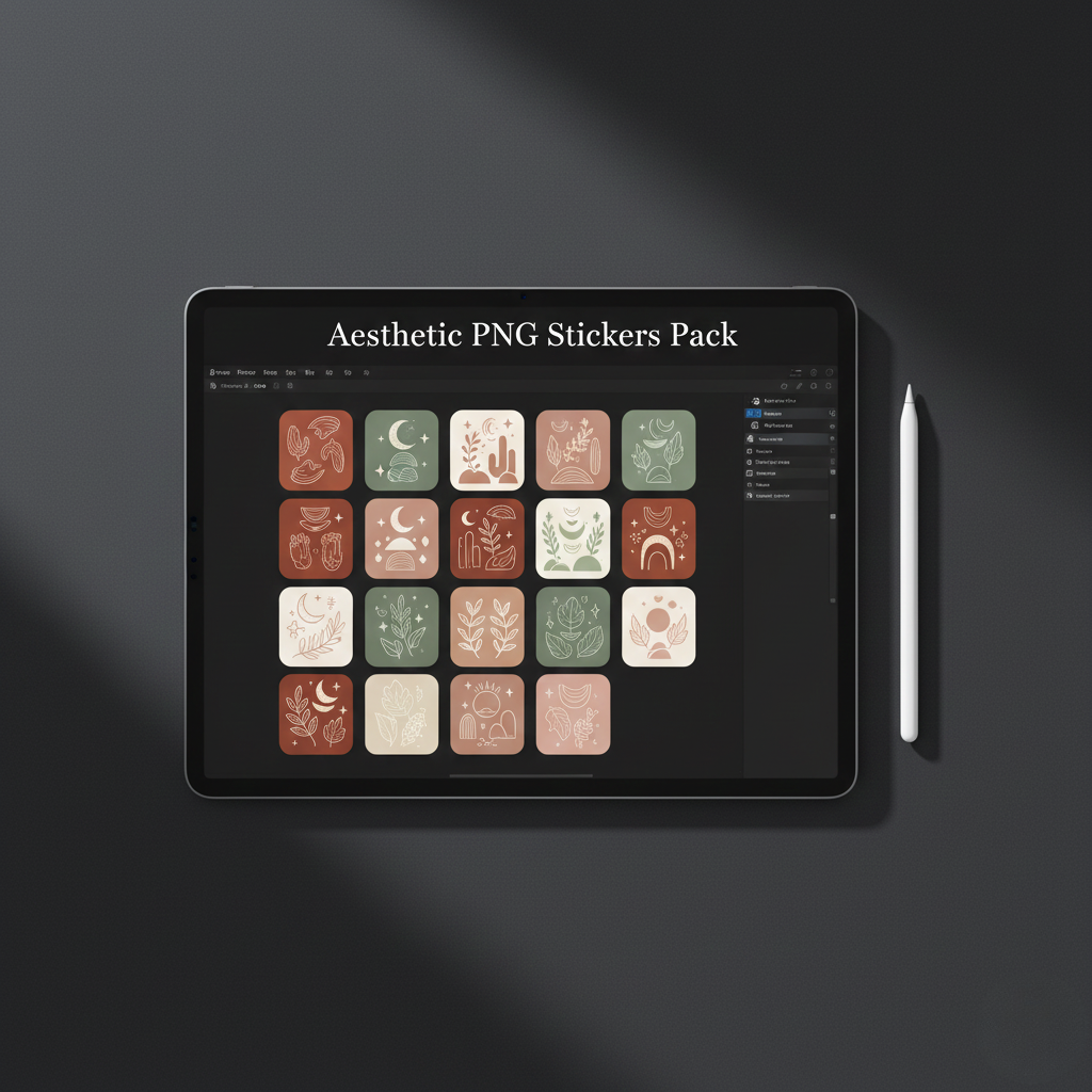 Aesthetic PNG Sticker Pack